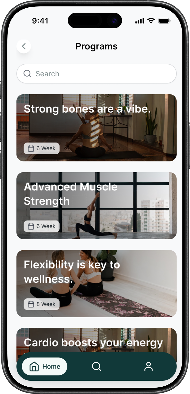 Mobile app screenshot
